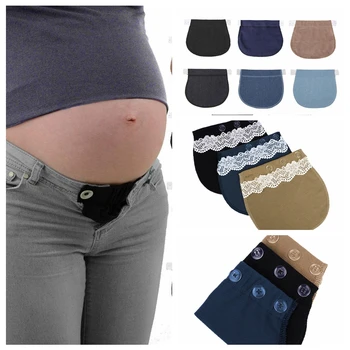 1 шт. Удлинители талии для брюк, эластичный удлинитель талии для беременных, Удлинитель брюк, Удлиняющая лента, Расширенная кнопка