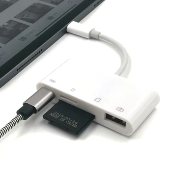 10 шт./лот 4 в 1 USB 3.1 USB-C камера Micro SD/TF кардридер адаптер для мобильного телефона Type C iPad Macbook 10