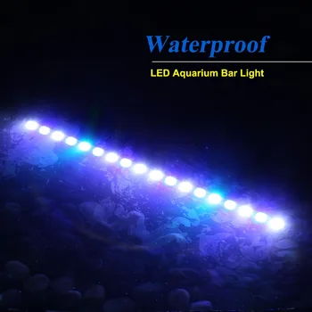 10 шт./лот 81 Вт IP65 Светодиодный Аквариумный бар Световая полоса Лампа для выращивания растений в морской/пресноводной Коралловых рифов Освещение аквариума 1