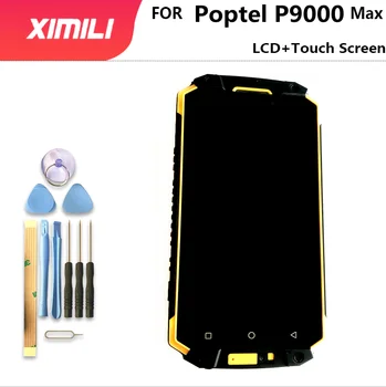 100% Оригинал Для Poptel P9000 MAX Дигитайзер с ЖК-дисплеем и сенсорным экраном с рамкой, модуль дисплея, запасные части для ремонта 9