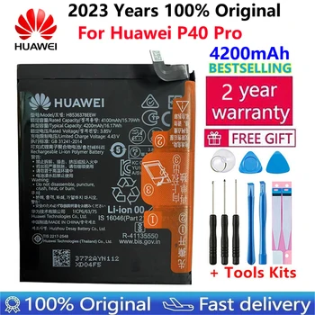 100% Оригинальная Замена Hua Wei HB536378EEW Батареи HB486486ECW Для HUAWEI P40 Pro P40Pro Оригинальные Аккумуляторы для телефонов 13