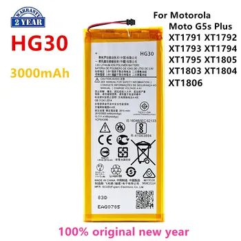100% Оригинальный Аккумулятор HG30 3000 мАч Для Motorola Moto G5s Plus XT1791 XT1792 XT1793 XT1794 XT1795 XT1805 XT1803 XT1804 XT1806 2