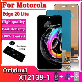 100% Тест Для Motorola Edge 20 Lite LCD XT2139-1 Дисплей Сенсорный Экран Дигитайзер Для Замены дисплея Motorola Edge 20 Fusion 3