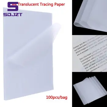 100шт Полупрозрачная калька формата А4, бумага для копировальной печати, бумага для рисования серной кислотой Для инженерного рисования/печати 13