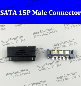 10шт Черный SATA Пирсинг SATA 15pin 15P Штекерный разъем для кабеля питания DIY