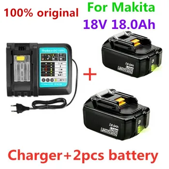 18V18Ah аккумулятор 18000mah литий-ионный аккумулятор Заменить аккумулятор питания для MAKITA BL1880 BL1860 BL1830батарея + зарядное устройство 3A 2