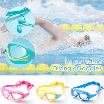 1X Детские противотуманные очки для плавания, очки для плавания для мальчиков и девочек, Удобные силиконовые цельные затычки для ушей