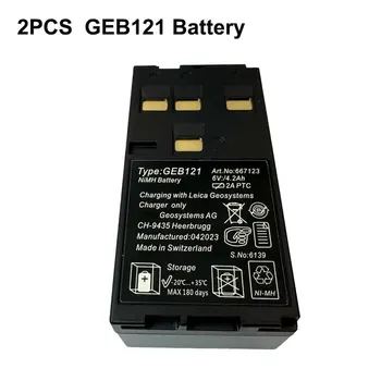 2 шт. абсолютно новой батареи GEB121 для тахеометра TPS-400, TPS-1100, TPS-800, TPS-700, 6 В 4200 мАч