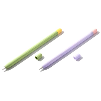 2 шт. для Apple Pencil 1-го поколения, чехол для ручки, силиконовый пенал с двойным заклинанием, чехол для стилуса, защитный чехол