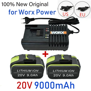20 в 9000 мАч замена worx 20 В максимальная литий-ионная аккумуляторная батарея wa3551 wa3551.1 wa3553 wa3641 wx373 wx390 аккумуляторная батарея для ремонта ferramenta