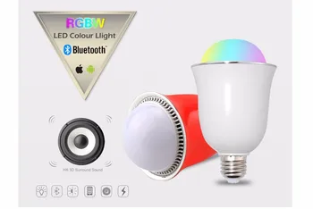 20 шт./лот, умная RGB беспроводная Bluetooth-колонка, лампа для воспроизведения музыки E27, светодиодное освещение AC85-265V для украшения дома 16