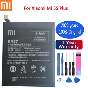 2022 года Xiao mi 100% Оригинальный Аккумулятор BM37 3800 мАч для Xiaomi Mi 5S Plus MI5S Plus Высококачественная Замена Аккумулятора телефона