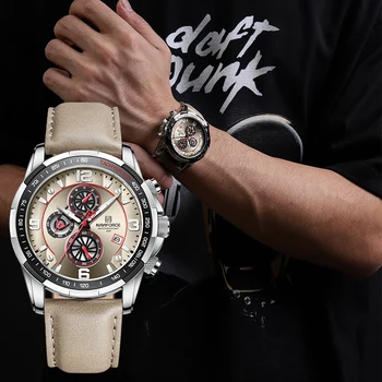 2022 Лучший бренд класса Люкс NAVIFORCE 100% Оригинальные модные часы для мужчин, Многофункциональные спортивные Водонепроницаемые Мужские кварцевые наручные часы, часы