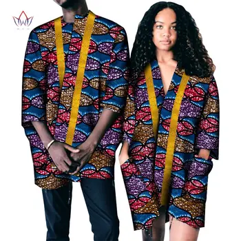 2023 Африканская Одежда Для Пары Из Хлопчатобумажного Материала Dashiki Ankara Bazin Riche Женская И Мужская Верхняя Одежда с коротким рукавом Wyq692 13