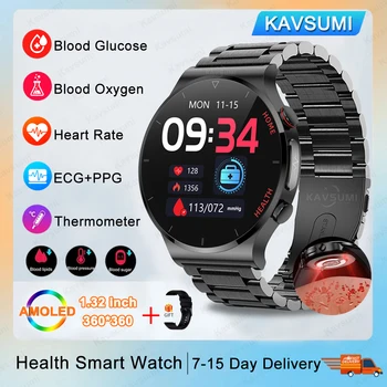 2023 Лазерное Лечение Три Высоких Смарт-Часы Мужские ЭКГ PPG Частота сердечных Сокращений Кровяное Давление Трекер Здоровья Смарт-Часы Для Huawei Xiaomi