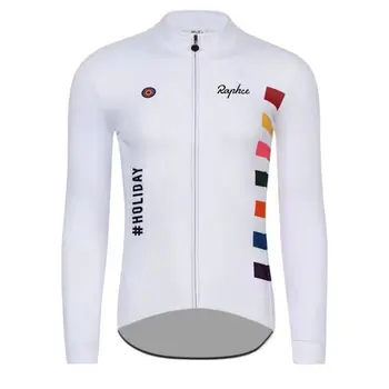 2023 новая весенне-осенняя одежда Rapha white rainbow для верховой езды на горном MTB велосипеде с длинным рукавом для верховой езды 9