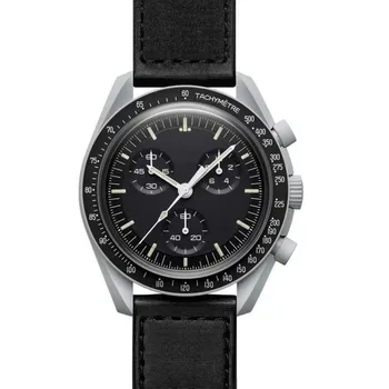 2023 Новые Оригинальные брендовые мужские и женские многофункциональные часы в пластиковом корпусе Moonwatch, деловой хронограф, исследующий планету, часы 11