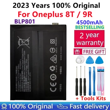 2023 Новый оригинальный аккумулятор подходит для OPPO 1 + 8T/1 + 9R большой емкости One Plus Eight T BLP801 Аккумулятор мобильного телефона 6