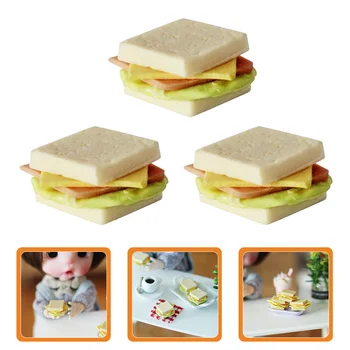 3 шт. Миниатюрные сэндвичи Украшения для домашних сэндвичей Модели сэндвичей 16
