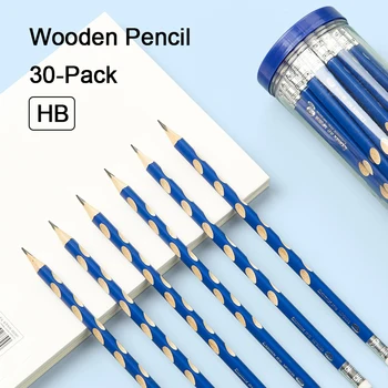 30 упаковок Деревянных карандашей HB с карандашами для письма и рисования, Канцелярские школьные принадлежности 12