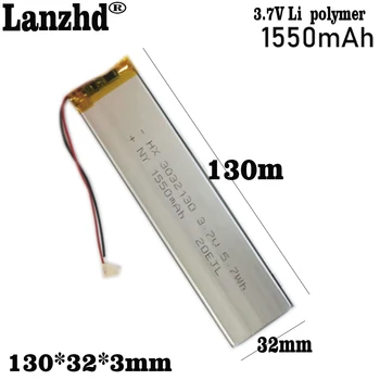 3032130 Литий-полимерный аккумулятор 3,7 В 1550 мАч lipo элементы для светодиодных ламп Bluetooth клавиатура автомобильная камера рекордер