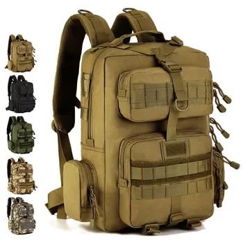 30л Военный походный тактический рюкзак Molle, спортивная сумка на открытом воздухе, износостойкий Кемпинг, Скалолазание, Охота, 14 дюймов, рюкзак для ноутбука 12