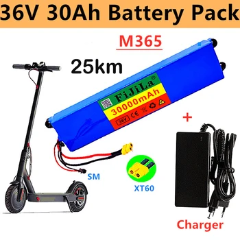 36V 30Ah 18650 Литиевый аккумулятор Accu 10S3P 30000mAh 250W-500W Dezelfde Poort 42V Elektrische scooter M365 Ebike Power Batterij Met Bms 7