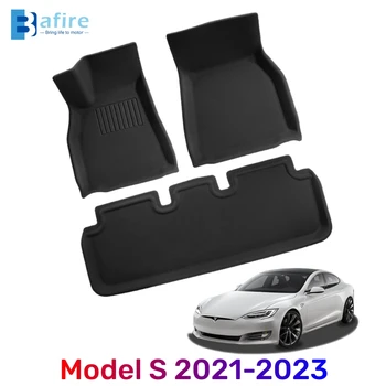 3D Коврики Для пола Tesla Model S 2021 2022 2023, Всепогодные Противоскользящие Водонепроницаемые Напольные Покрытия, Подходят Для моделей Long Range И Plaid