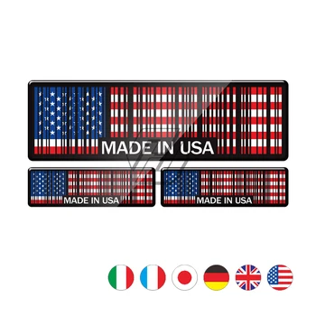 3D наклейка со штрих-кодом Сделано В США, Великобритании, Италии, Германии, наклейка на бак мотоцикла, наклейка на бак 15