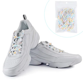 4 Пары плоских шнурков для обуви с цветочным узором, шнурки для спортивной обуви, Шнурки для спортивной обуви, Кроссовки, Коньки для детей (