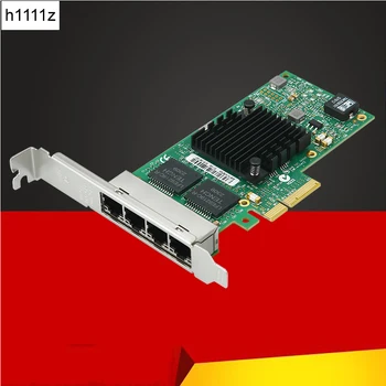 4 Порта RJ45 PCI Express Сетевая карта для Intel I350 с чипом PCI-E X4 Сервер Gigabit Ethernet NIC 10/100/1000 Мбит/с I350T4 для настольных компьютеров