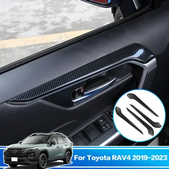 4 Шт. Для Toyota RAV4 XA50 2019 2020 2021 2022 2023 ABS Автомобильные Дверные Ручки Рамка Полоса Декоративная Крышка Отделка Аксессуары Для интерьера 4
