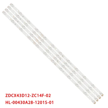 4 шт. светодиодная лента для 43DF49-T2 ZDCX43D12-ZC14F-02 303CX430032 CX430M02 CX430DLEDM LC430DUY-SHA1 43EX6543 LE-4329 180.DT0-431900-0H