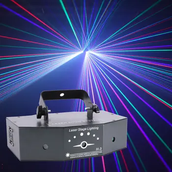 500 МВт RGB сценическое освещение Лазерный проектор Линия луча DMX DJ Club Disco Сценическое освещение 3 Лен