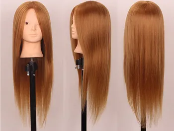 55-60 см Без макияжа головы-манекены с 85% человеческих волос для плетения манекенов куклы-манекенщицы голова-манекен для парикмахерской практики прически 6