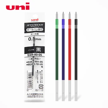 6 шт./лот, заправки Uni SXR-80-05 для шариковой ручки MSXE5-1000-05 0,5 мм-4 цвета (черный, красный, синий, зеленый) на выбор 6