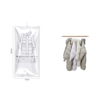 6 шт. подвесные вакуумные пакеты для хранения одежды Вакуумные пакеты для экономии пространства для одежды с крючком-вешалкой
