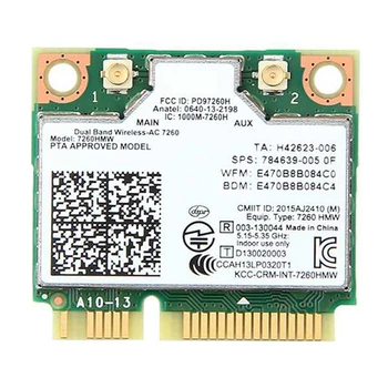 7260AC Беспроводная сетевая карта Bluetooth4.0 MINI PCIE WiFi Адаптер Двухдиапазонная Гигабитная сетевая карта 6