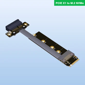8G/bps PCIE x1 pci-e 1x от 3.0 До M.2 NGFF NVMe ключ M Riser Карта адаптера удлинительный ленточный кабель M2 key-M 1 pci-express 10 см - 80 см 13