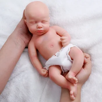ADFO 12 ‘Дюймовые куклы Reborn из силикона Loulou, реалистичные мини-игрушки для новорожденных с улыбкой, моющиеся, подарочные коллекционные предметы для девочек 5