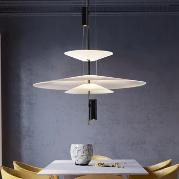 Aipaite современный скандинавский подвесной светильник в виде летающей тарелки, светодиодный золотой/черный обеденный стол, гостиная, спальня, декоративный подвесной светильник 8