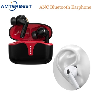 AMTERBEST TWS Беспроводные Наушники Bluetooth 5,0 Водонепроницаемые Наушники HD Стерео ANC Гарнитура Встроенные Микрофонные Наушники для Смартфонов