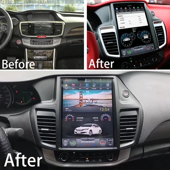 Android 11 для Honda Accord 9 2012-2017 Tesla Стерео GPS Навигация Аудио Радиоприемник Плеер Головное устройство 2Din