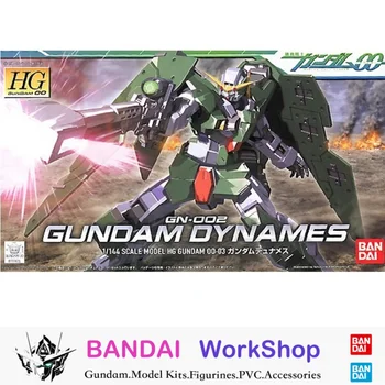 Bandai Оригинал 1/144 HG GN-002 Gundam DynamesAction Фигурка В Сборе Модельный Комплект Коллекционные Подарки
