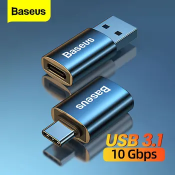 Baseus USB 3.1 OTG Адаптер USB Type C к USB-разъему для Macbook Pro Air Samsung S22 Xiaomi USB-C Разъем USBC OTG 6