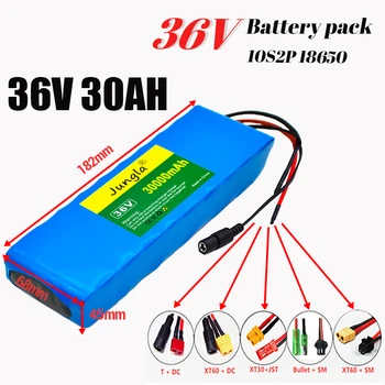 Batterie avec Chargeur pour Vélo Scooter Moto Capacité 42V 500W 10S2P 36V 30Ah 18650 Li-ion 15