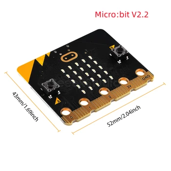 BBC Micro: плата bit V2.2 с кабелем Micro USB и держателем батарейки для кодирования и программирования (батарейки в комплект не входят)