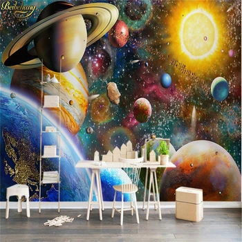 beibehang Пользовательские фото 3D обои большая фреска космическая детская спальня спальня большие фрески papel de parede обои 3