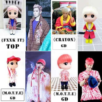 BigBang G-Dragon Idol Кукла 12 см Q Персонаж Топ Crayon MOTTE Fxxk IT Фанаты Подарки Игрушки Аксессуары Подарок на День Рождения Бесплатная Доставка Товар 7