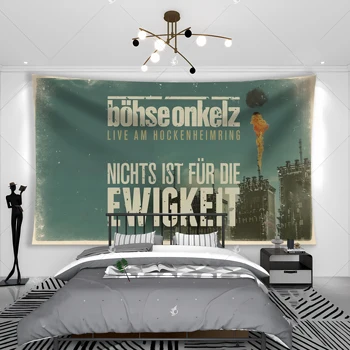 Bohse Onkelzs Немецкая рок-группа, Гобеленовые настенные ковры с принтом, украшение спальни или дома, фоновая ткань для вечеринки 10